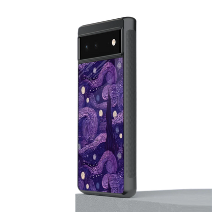 Nebula Galaxy stylish phone case for google pixel 6a | glossy glass and slim fit