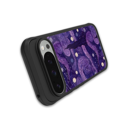 Nebula Galaxy stylish phone case for google pixel 9 pro | glossy glass and slim fit