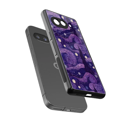 Nebula Galaxy sleek google pixel 10a cover with tempered glass back and TPU edges