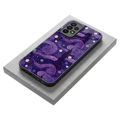 Nebula Galaxy stylish phone case for samsung galaxy a23 | glossy glass and slim fit