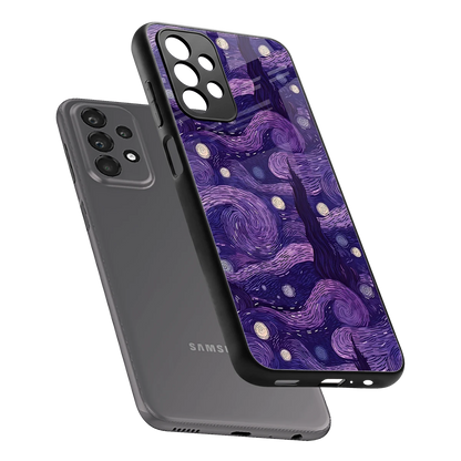 Nebula Galaxy sleek samsung galaxy a23 cover with tempered glass back and TPU edges