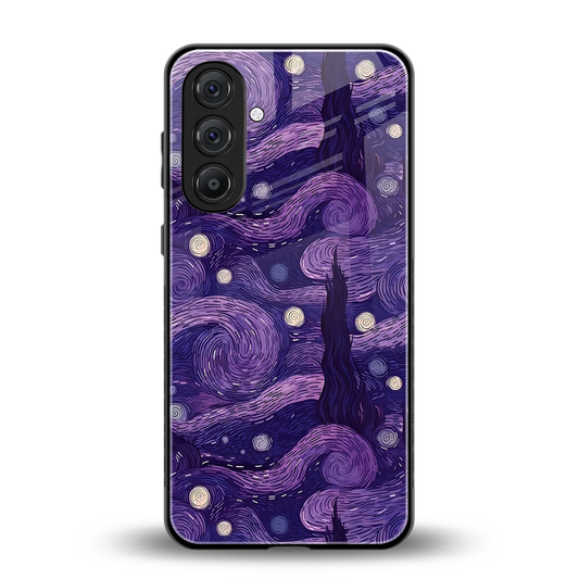 Nebula Galaxy back phone cover | glass case for samsung galaxy m36 5g