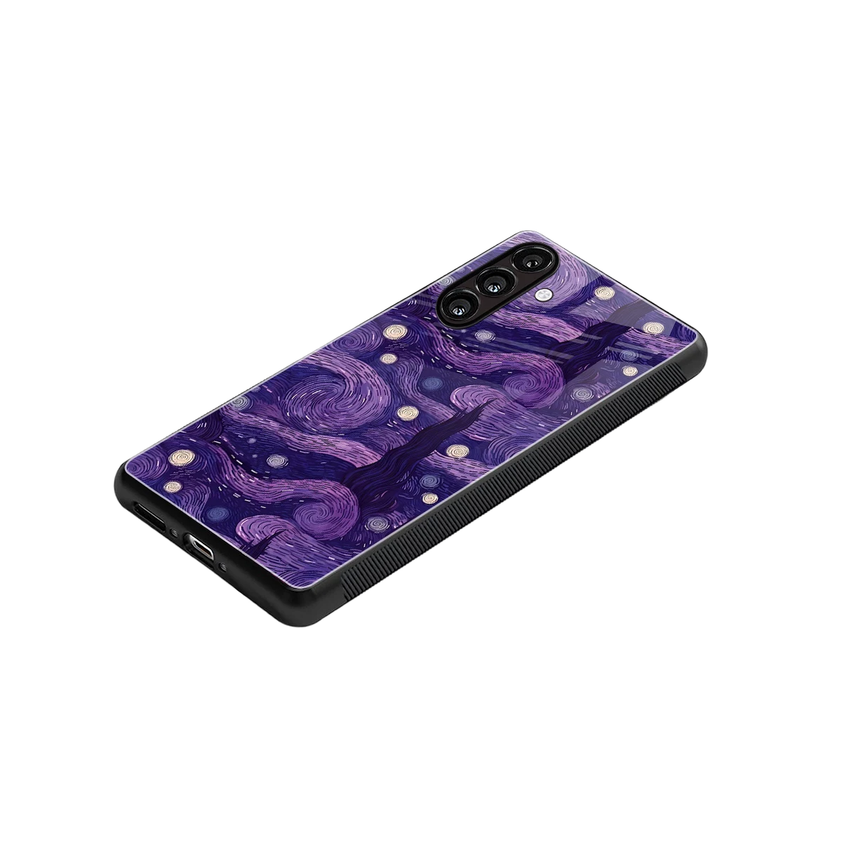 Nebula Galaxy stylish phone case for samsung galaxy m35 5g | glossy glass and slim fit