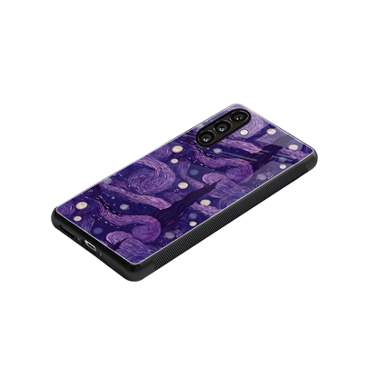 Nebula Galaxy stylish phone case for samsung galaxy a55 5g | glossy glass and slim fit