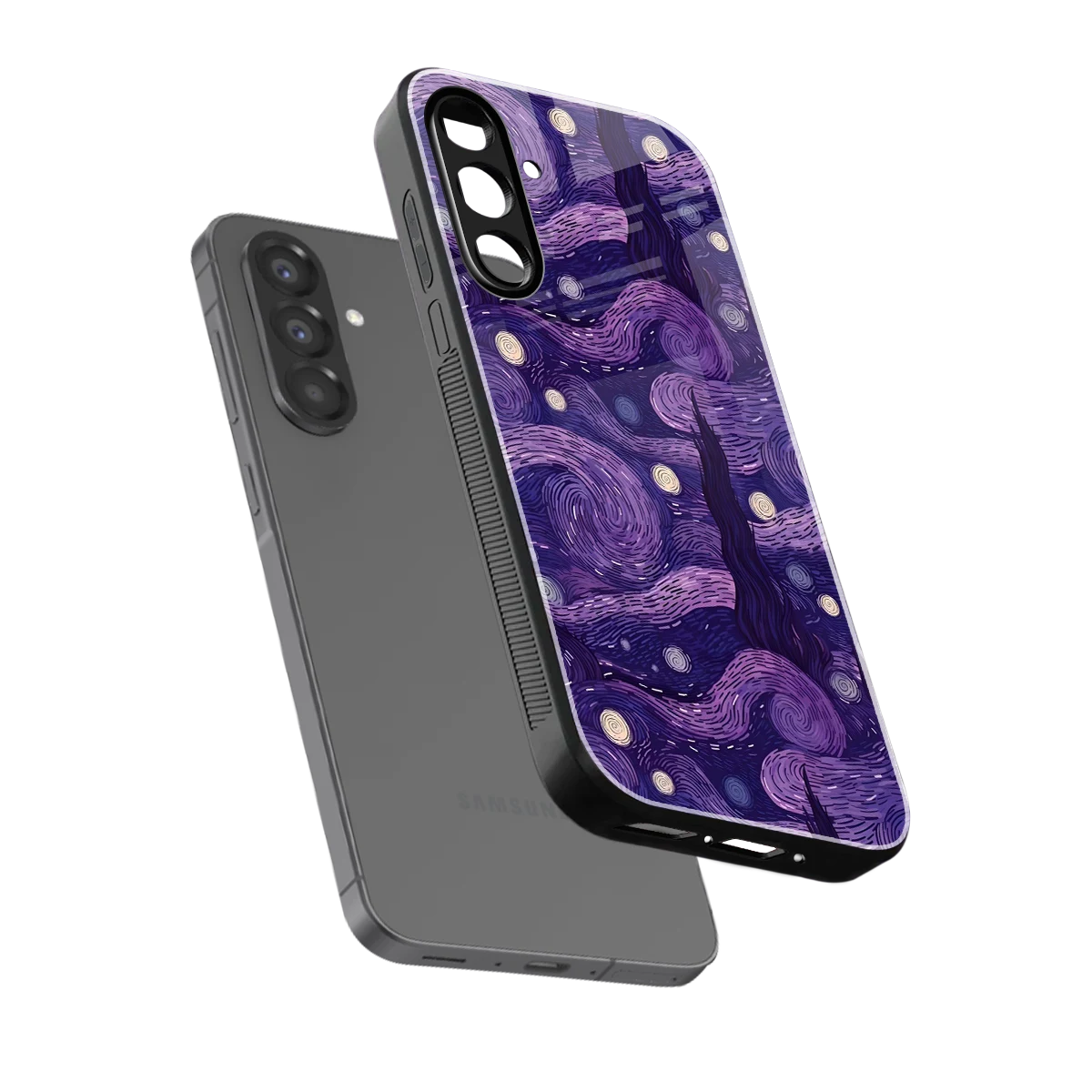 Nebula Galaxy sleek samsung galaxy a36 5g cover with tempered glass back and TPU edges