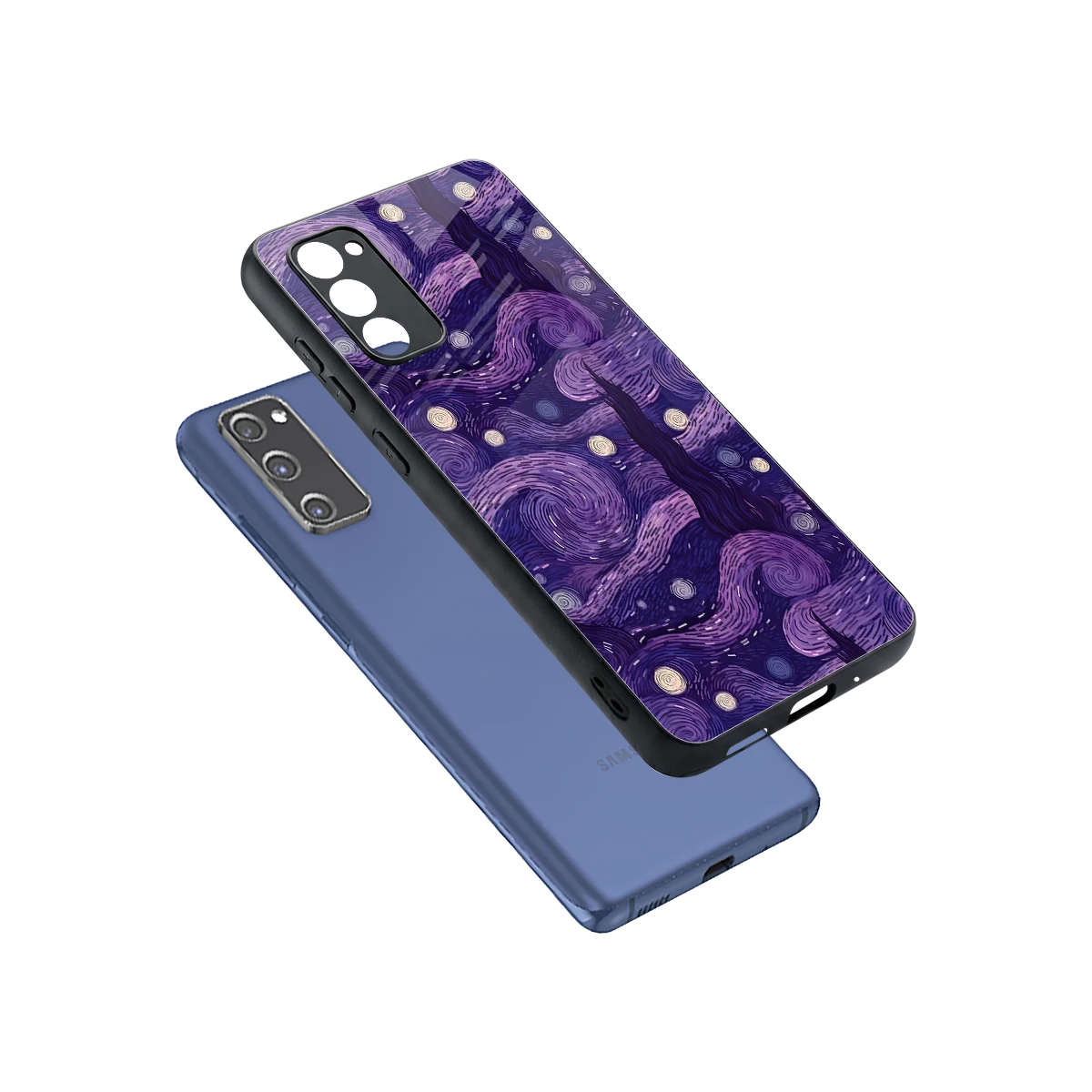 Nebula Galaxy sleek samsung galaxy s20 fe cover with tempered glass back and TPU edges