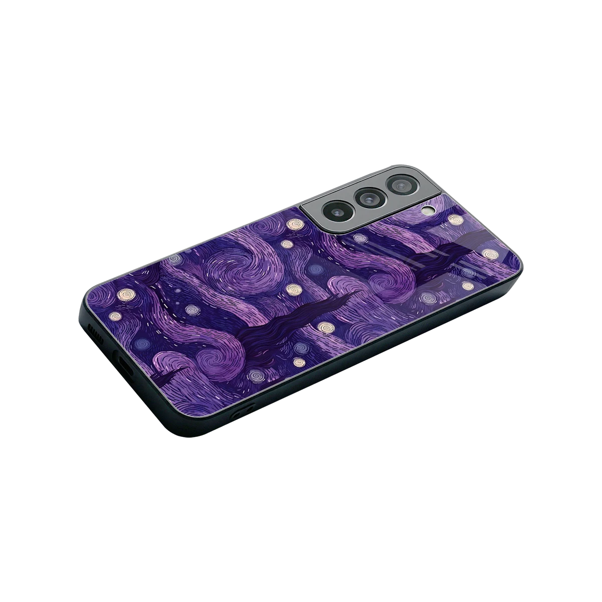 Nebula Galaxy stylish phone case for samsung galaxy s22 | glossy glass and slim fit