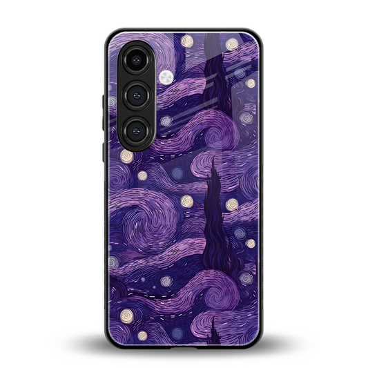 Nebula Galaxy back phone cover | glass case for samsung galaxy s25 plus