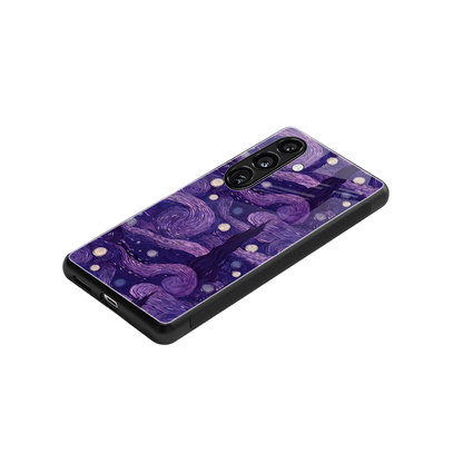 Nebula Galaxy stylish phone case for samsung galaxy s24 | glossy glass and slim fit