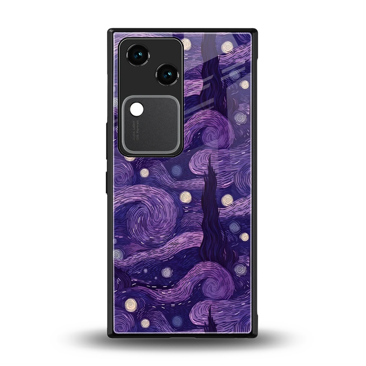 Nebula Galaxy back phone cover | glass case for vivo v30