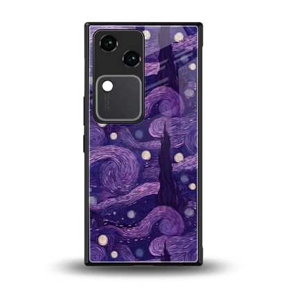 Nebula Galaxy back phone cover | glass case for vivo v30