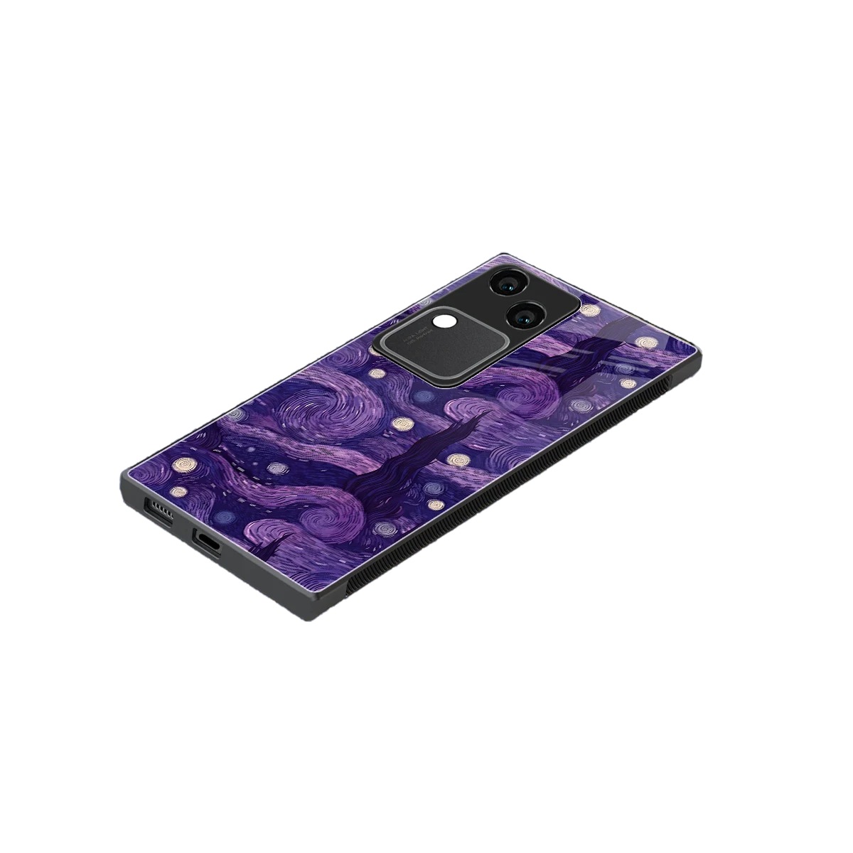 Nebula Galaxy stylish phone case for vivo v30 | glossy glass and slim fit