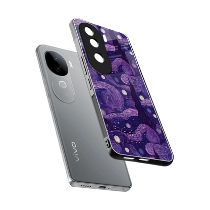 Nebula Galaxy sleek vivo v40e cover with tempered glass back and TPU edges