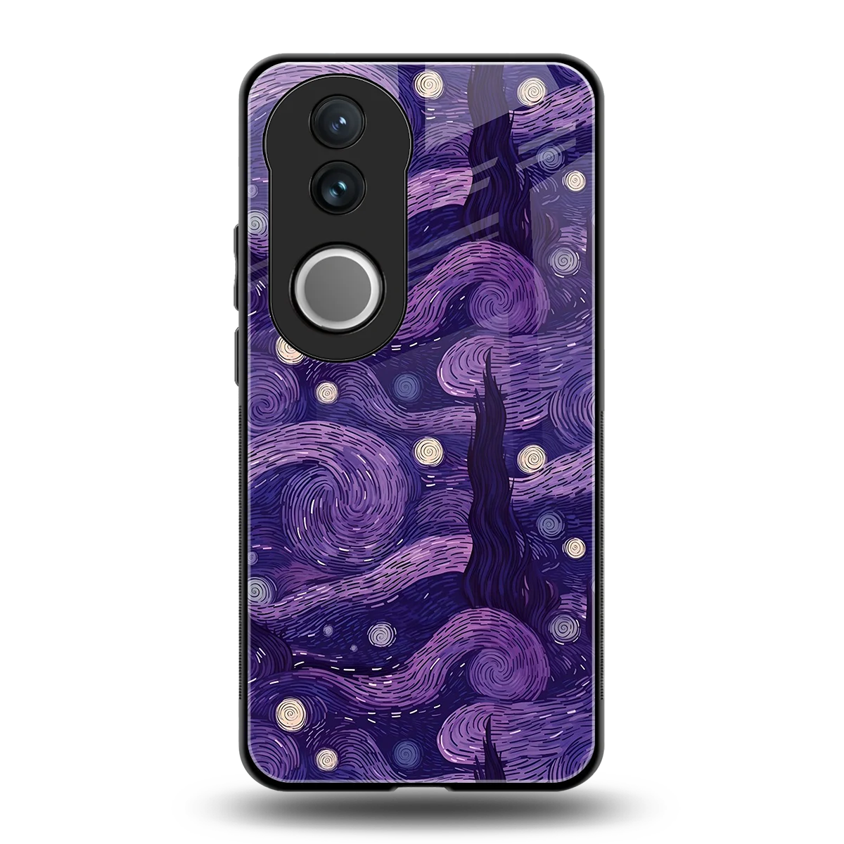 Nebula Galaxy back phone cover | glass case for vivo v50