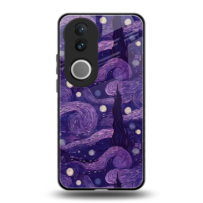 Nebula Galaxy back phone cover | glass case for vivo v50