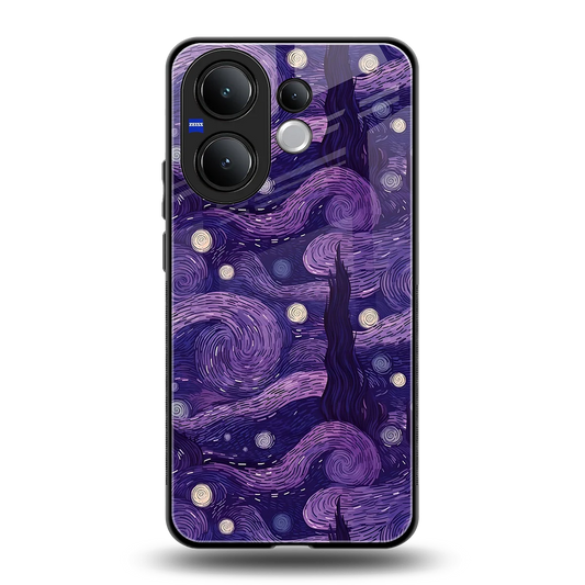 Nebula Galaxy back phone cover | glass case for vivo v60