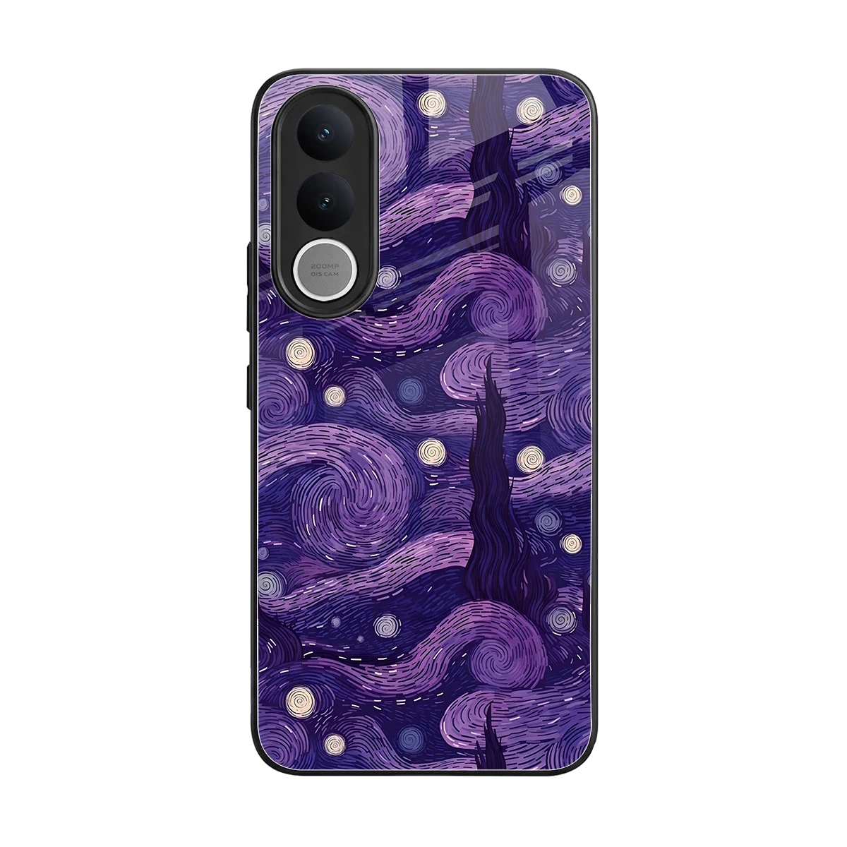 Nebula Galaxy back phone cover | glass case for vivo v70 fe