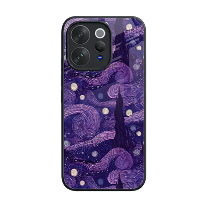 Nebula Galaxy back phone cover | glass case for vivo v70