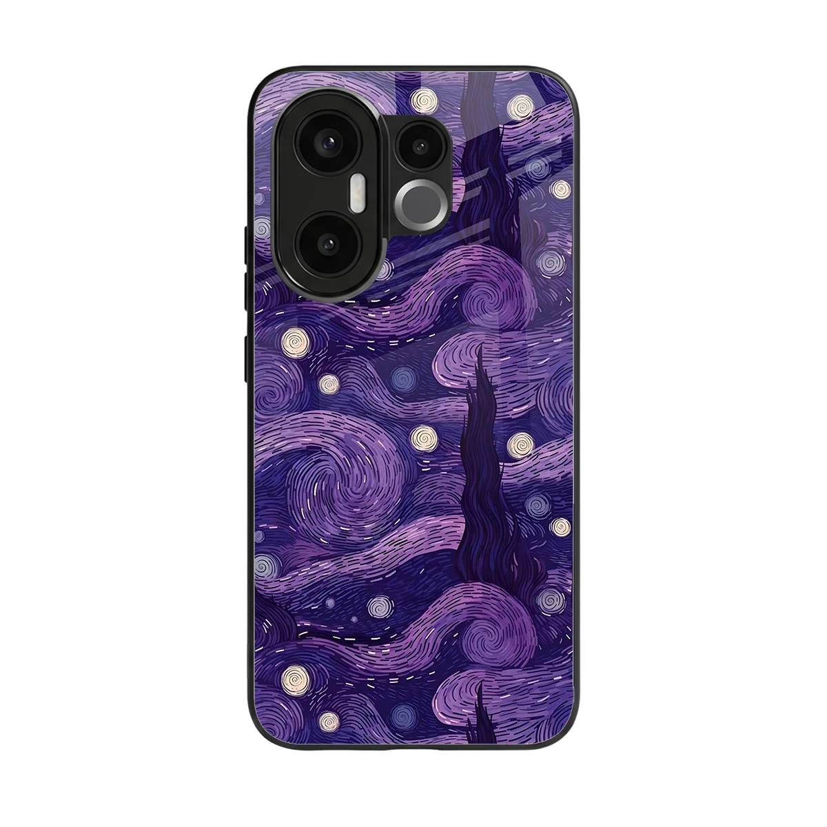 Nebula Galaxy back phone cover | glass case for vivo x200 fe