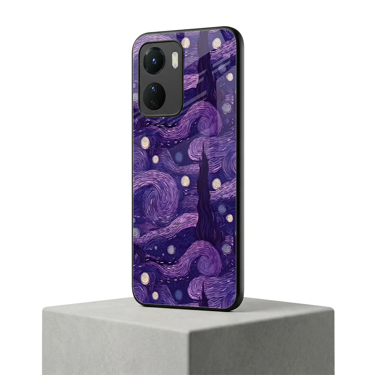 Nebula Galaxy vivo y16 mobile cover | shockproof glass phone case