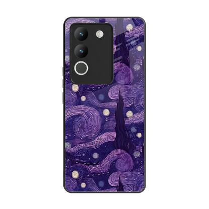 Nebula Galaxy back phone cover | glass case for vivo y200 5g