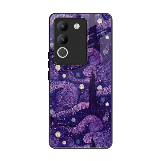 Nebula Galaxy back phone cover | glass case for vivo y200 5g