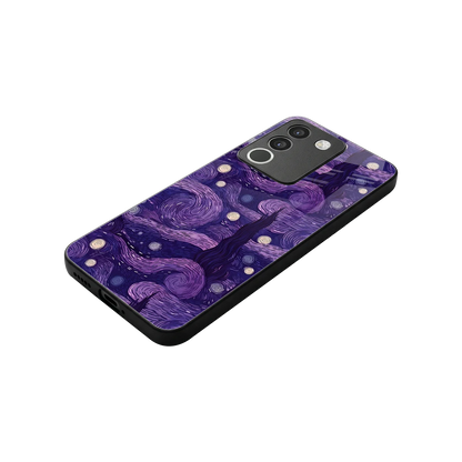 Nebula Galaxy stylish phone case for vivo y200 5g | glossy glass and slim fit