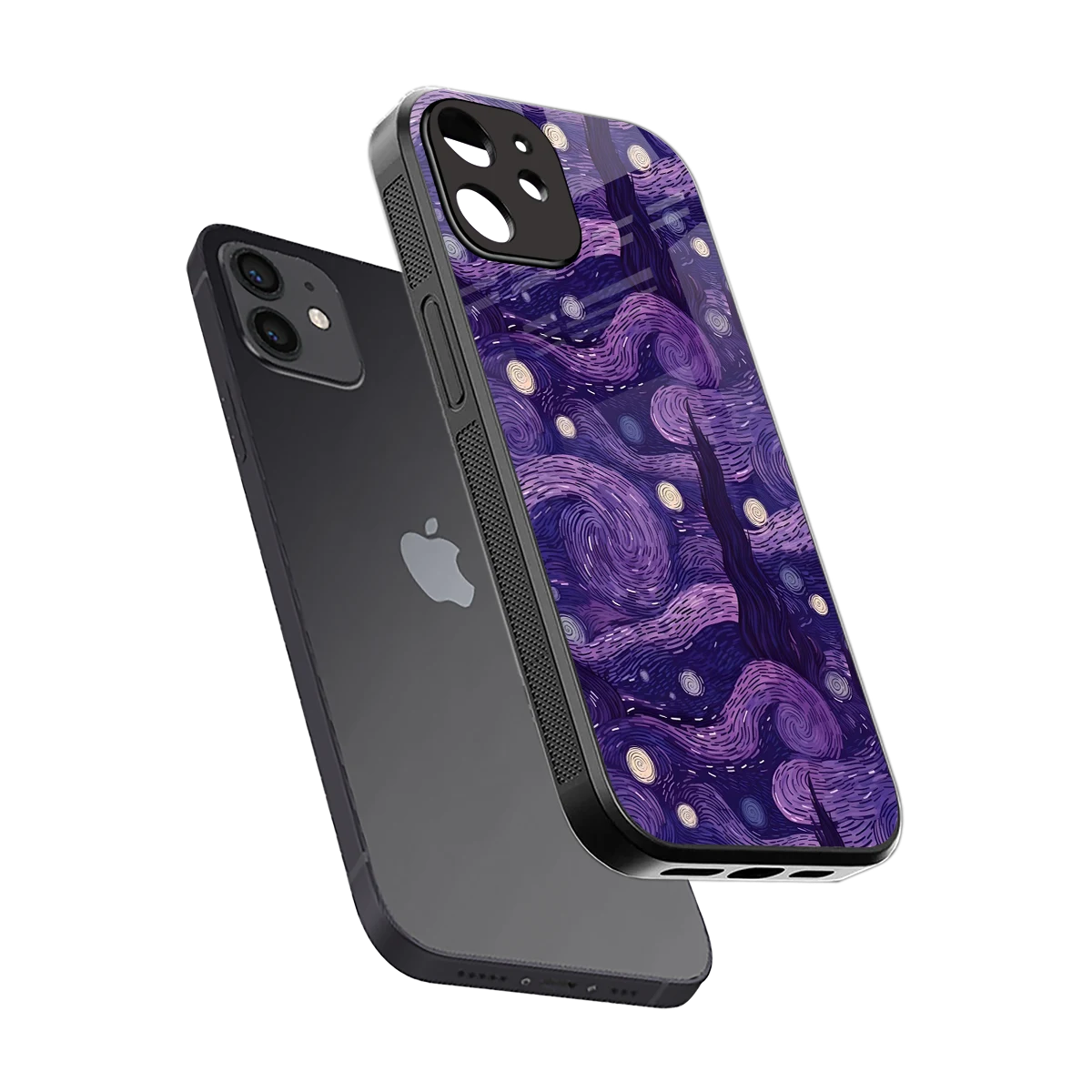 Nebula Galaxy sleek iphone 11 cover with tempered glass back and TPU edges