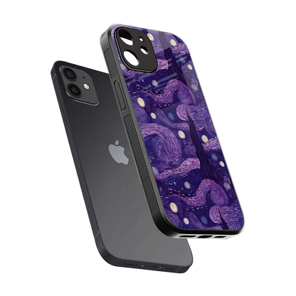 Nebula Galaxy sleek iphone 11 cover with tempered glass back and TPU edges