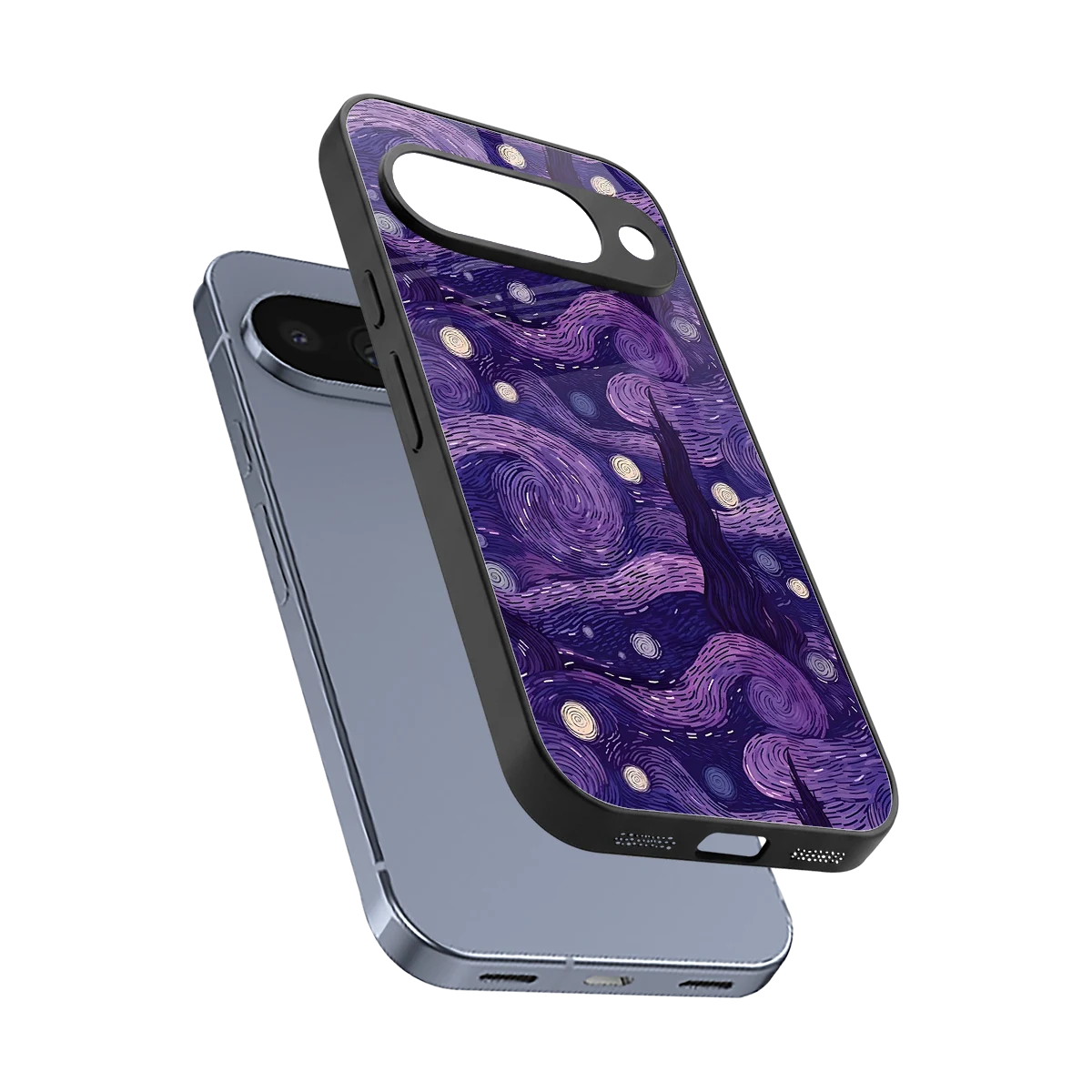 Nebula Galaxy sleek google pixel 10 cover with tempered glass back and TPU edges