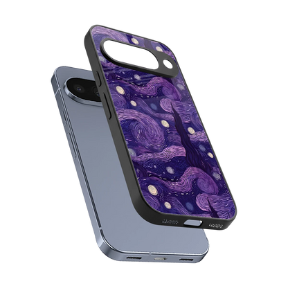Nebula Galaxy sleek google pixel 10 cover with tempered glass back and TPU edges