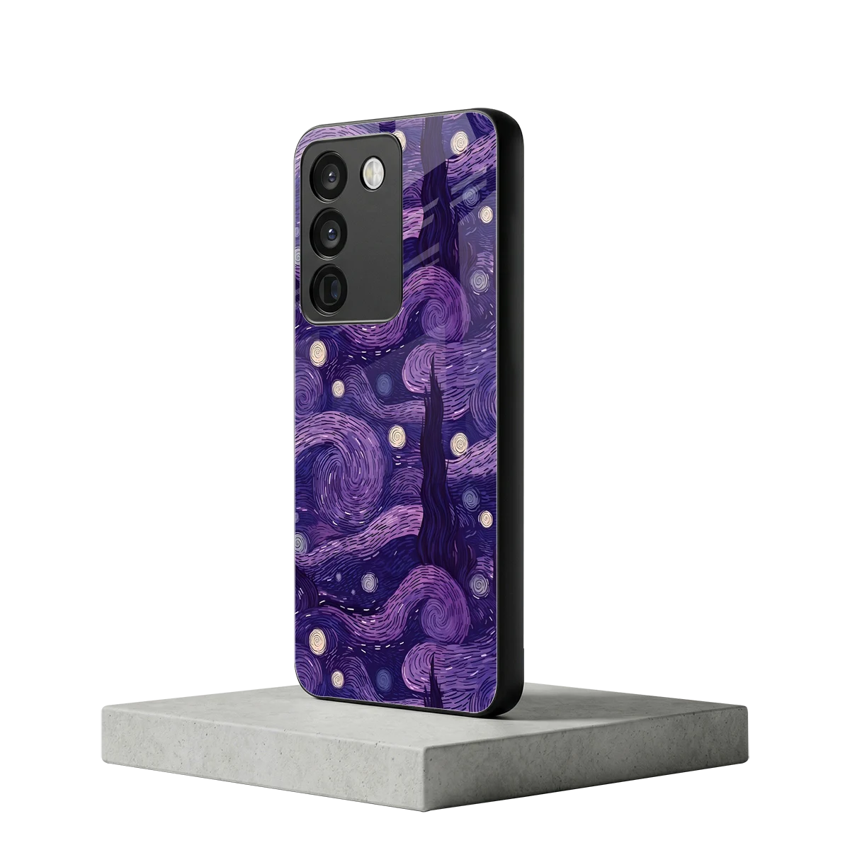 Nebula Galaxy vivo y200 5g mobile cover | shockproof glass phone case