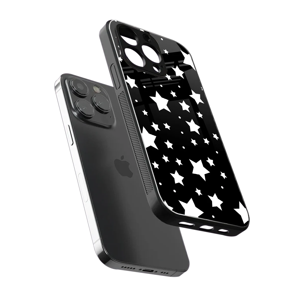 Nebula sleek iphone 16 pro max cover with tempered glass back and TPU edges