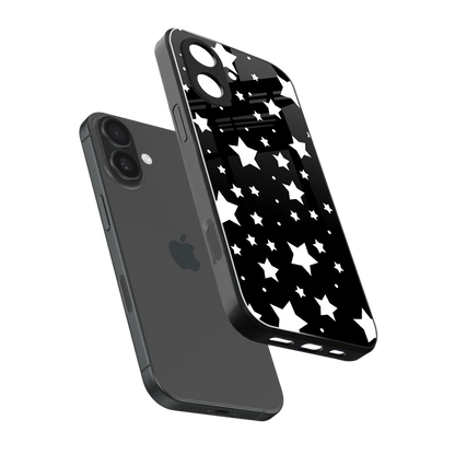 Nebula sleek iphone 17 cover with tempered glass back and TPU edges