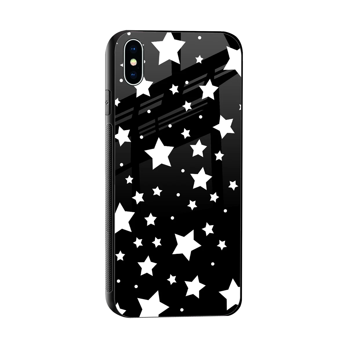 Nebula sleek iphone xs max cover with tempered glass back and TPU edges