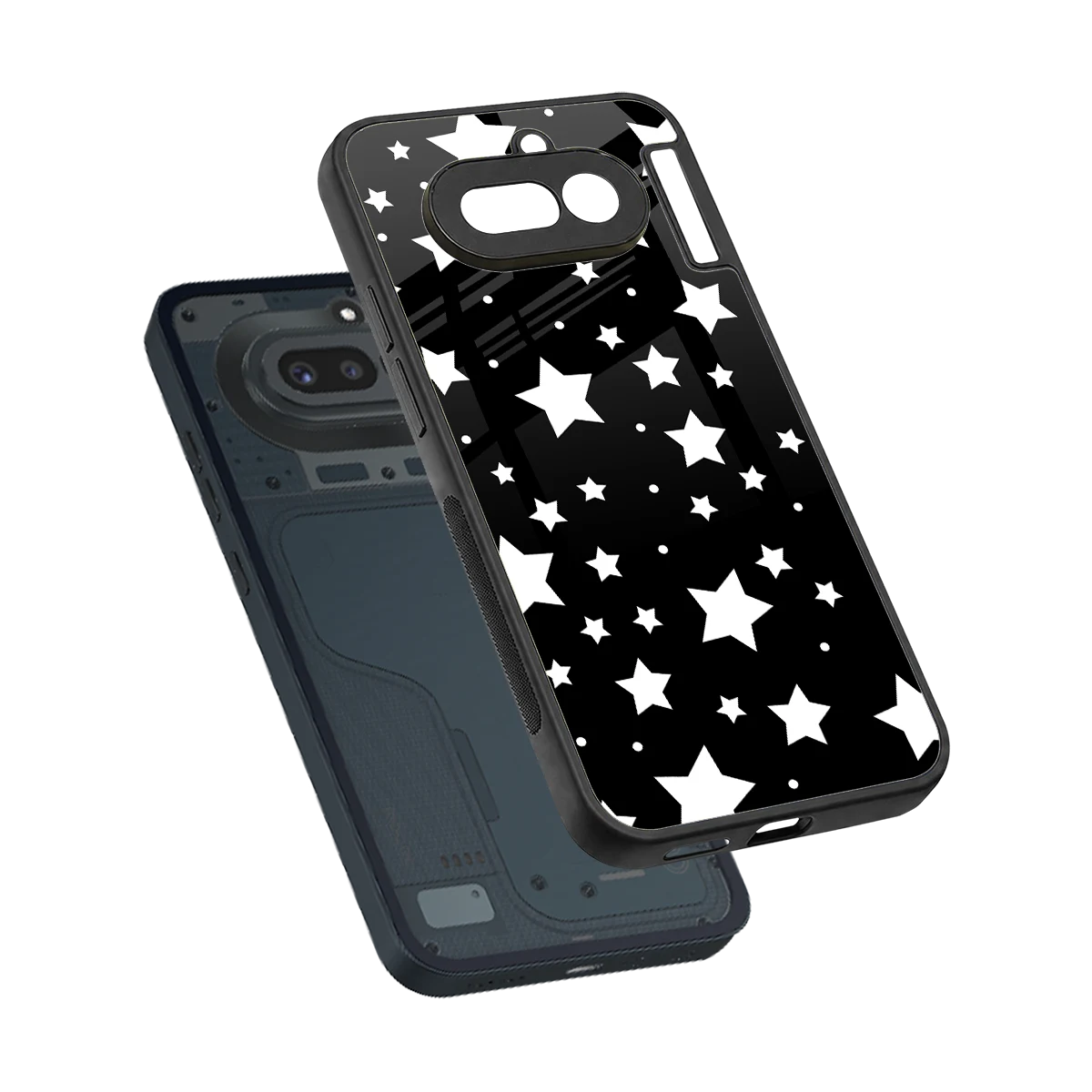 Nebula sleek nothing phone 4a cover with tempered glass back and TPU edges