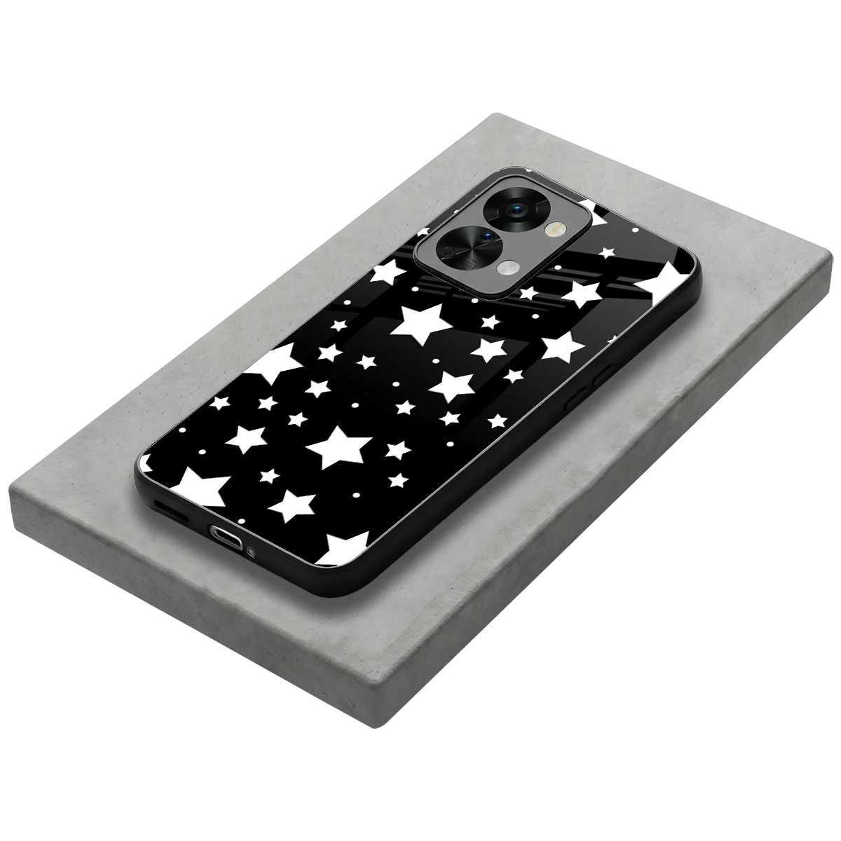 Nebula stylish phone case for oneplus nord 2t | glossy glass and slim fit