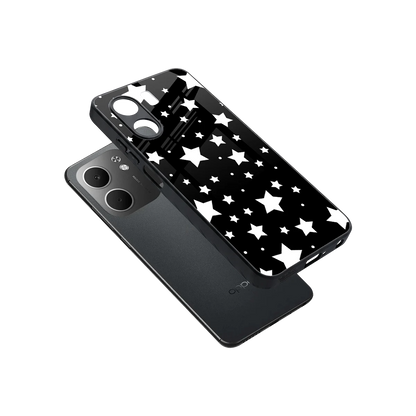 Nebula sleek oppo a5x 5g cover with tempered glass back and TPU edges