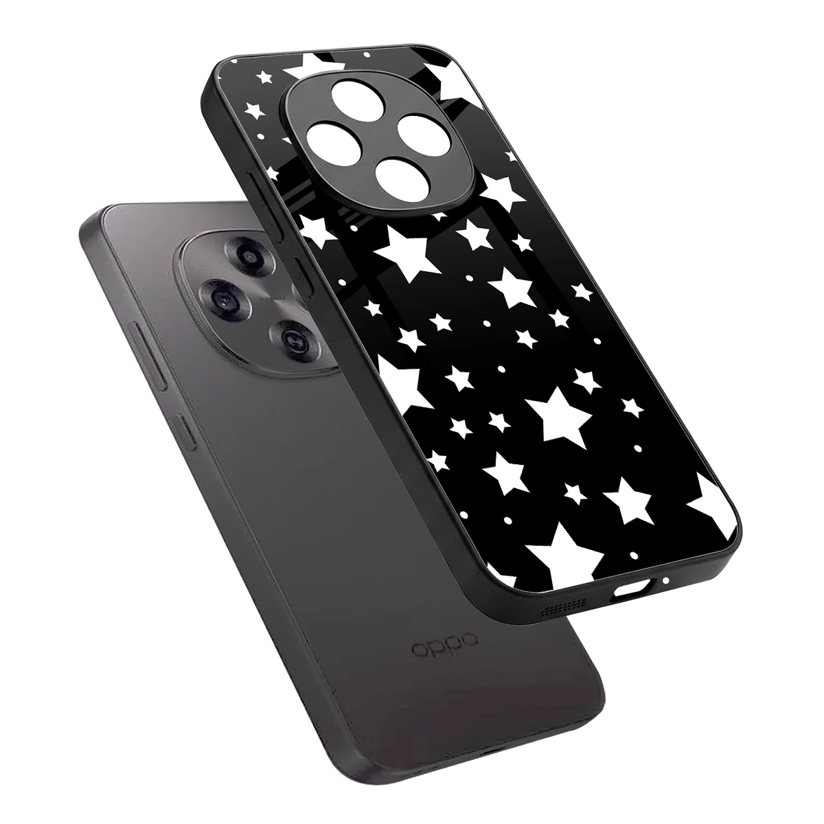 Nebula sleek oppo f31 pro 5g cover with tempered glass back and TPU edges