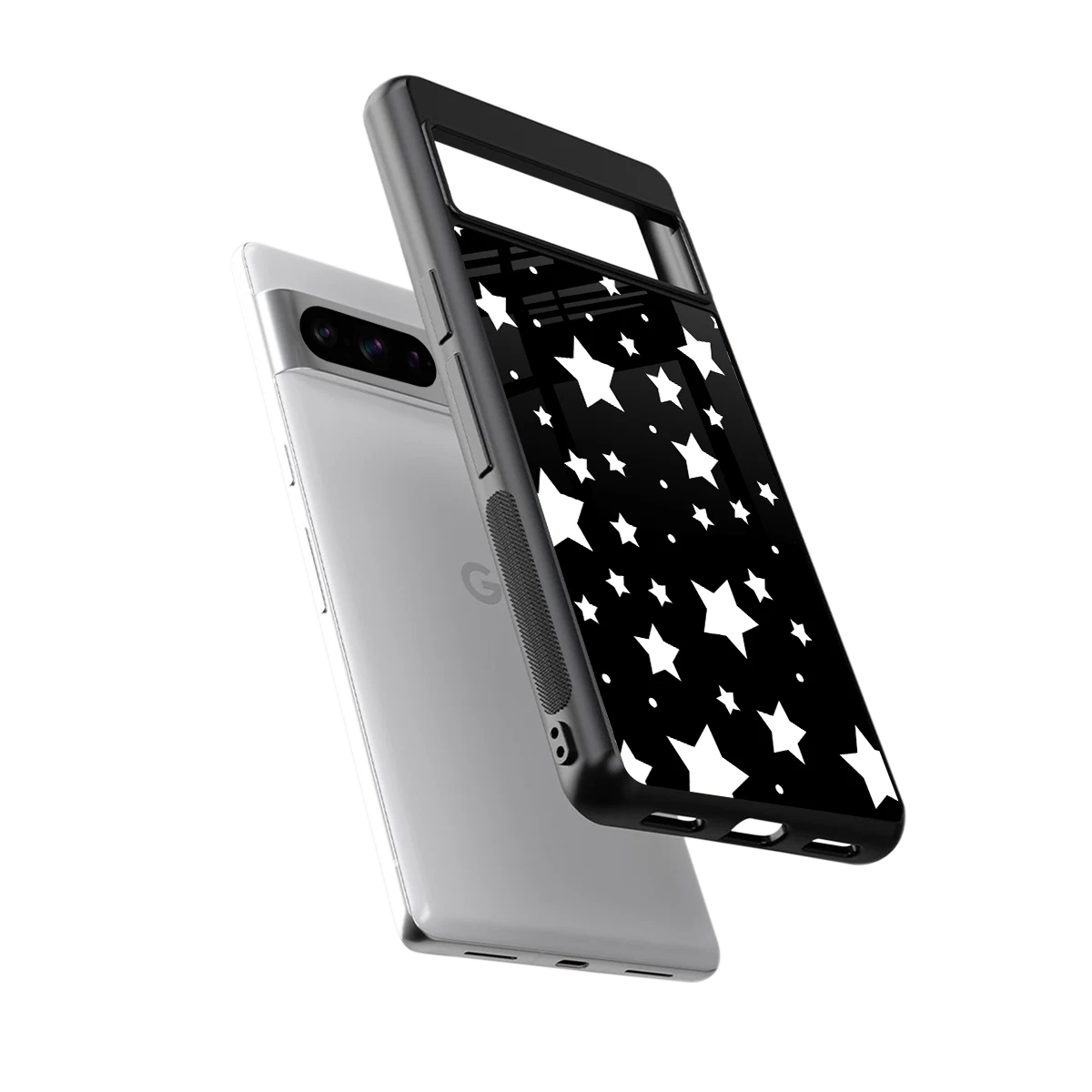 Nebula sleek google pixel 8 pro cover with tempered glass back and TPU edges