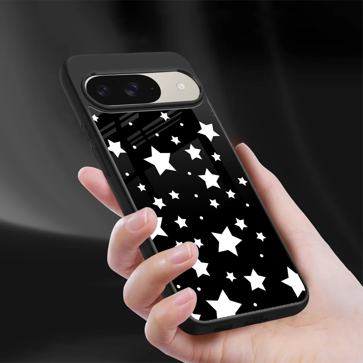 Nebula sleek google pixel 9 cover with tempered glass back and TPU edges