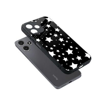 Nebula sleek redmi 12 5g cover with tempered glass back and TPU edges