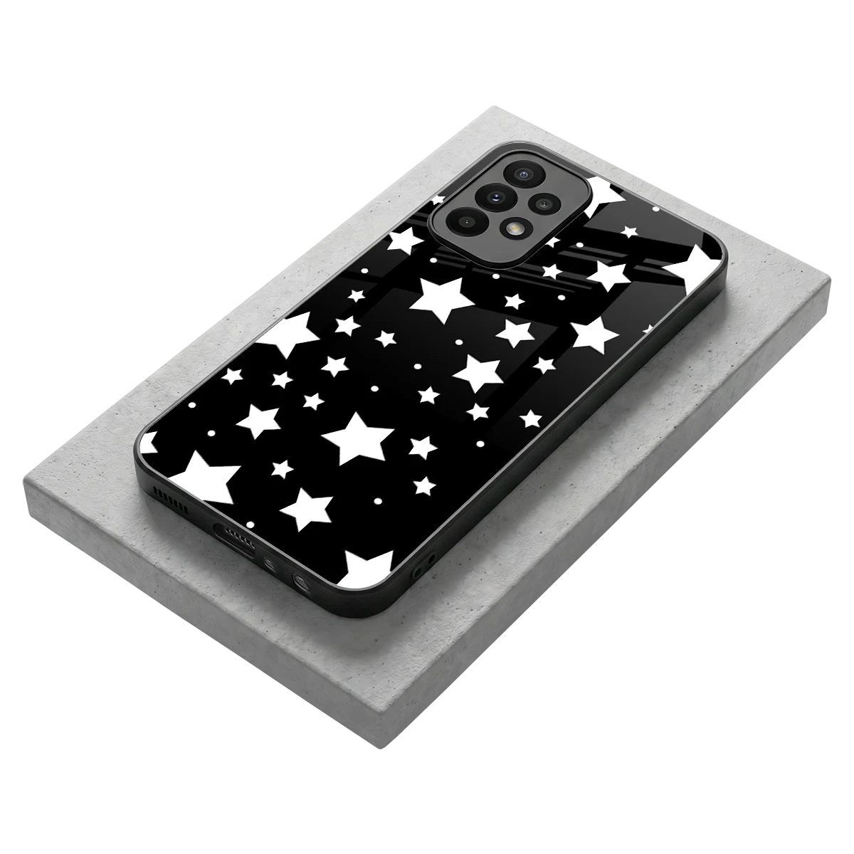 Nebula stylish phone case for samsung galaxy a23 | glossy glass and slim fit