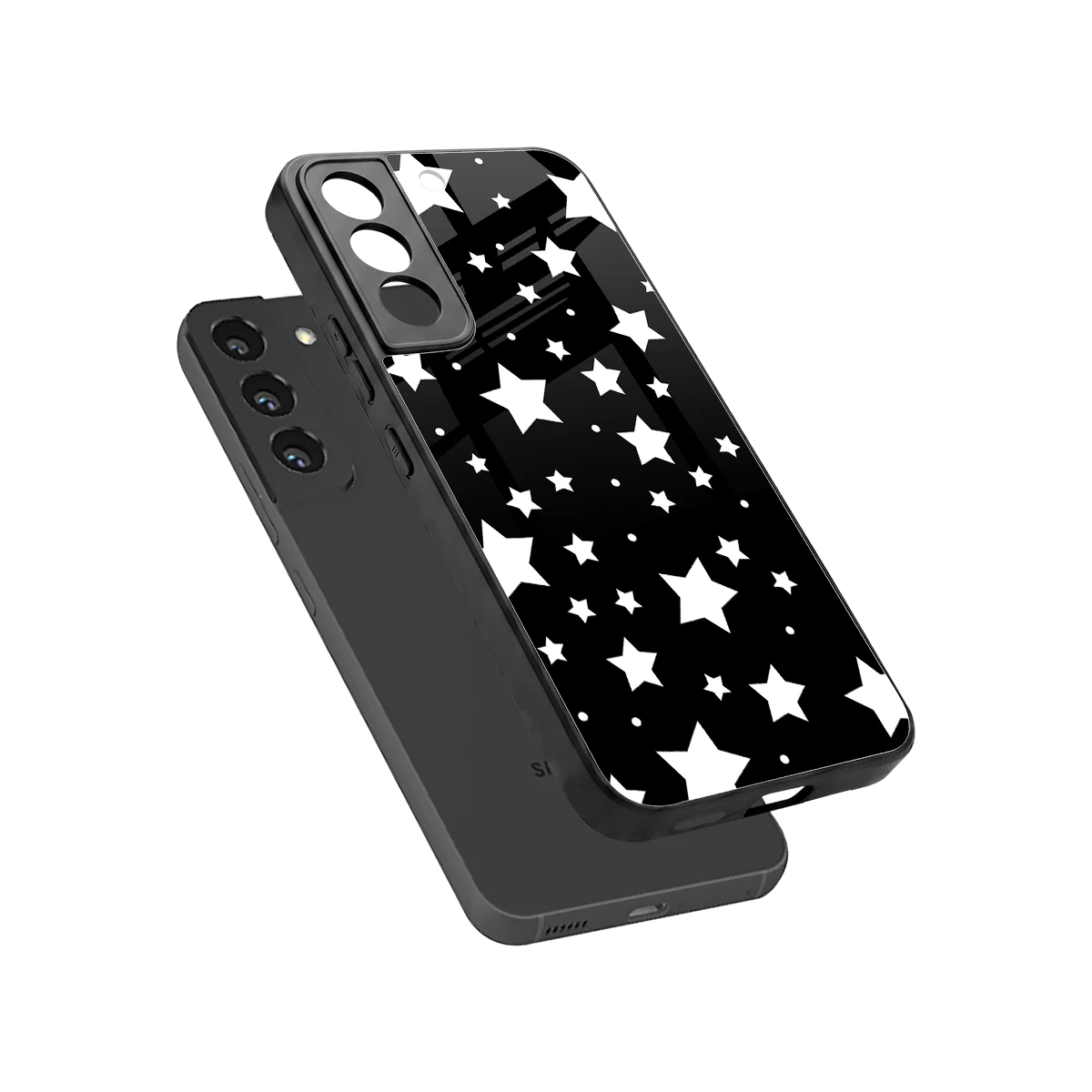 Nebula sleek samsung galaxy s22 cover with tempered glass back and TPU edges