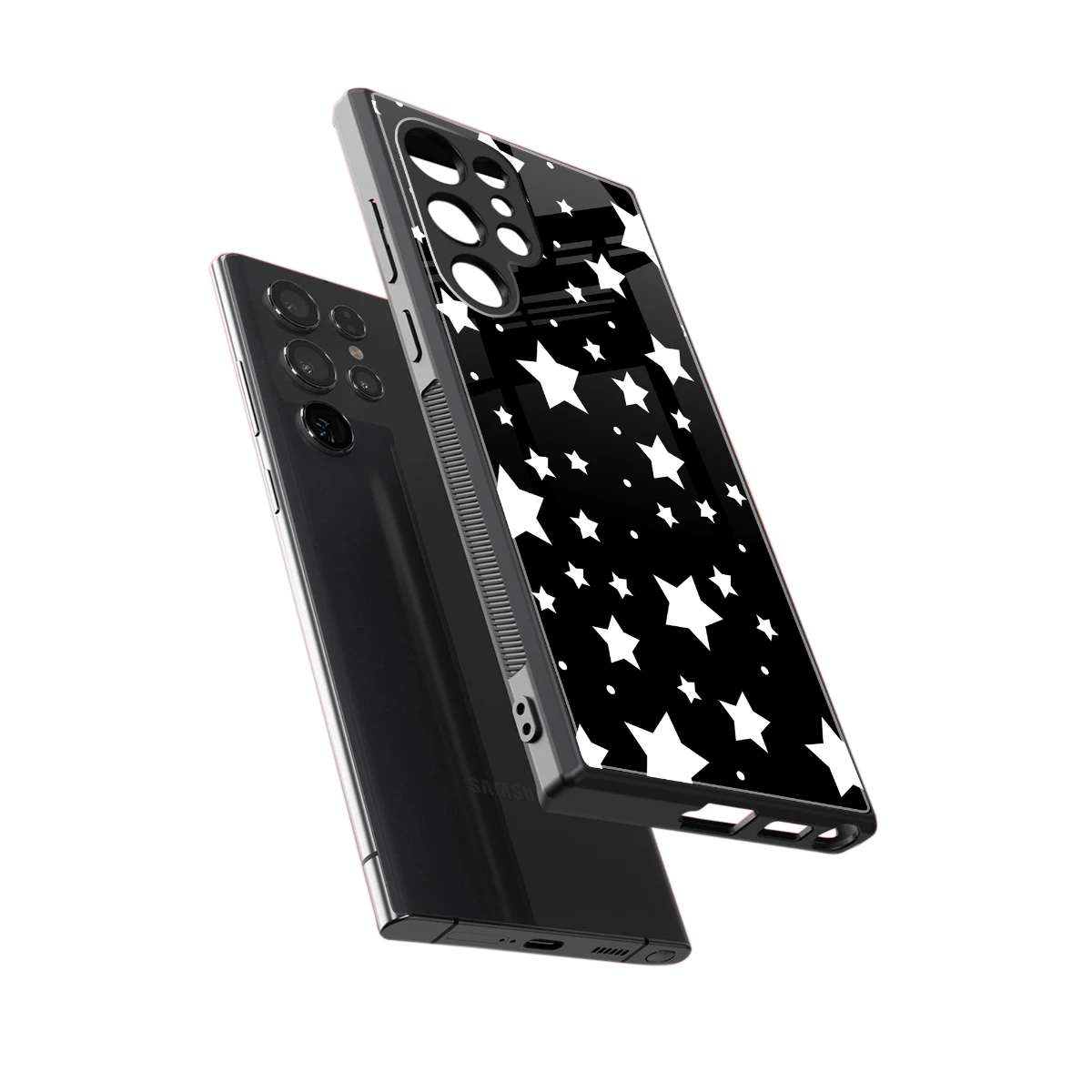 Nebula sleek samsung galaxy s23 ultra cover with tempered glass back and TPU edges