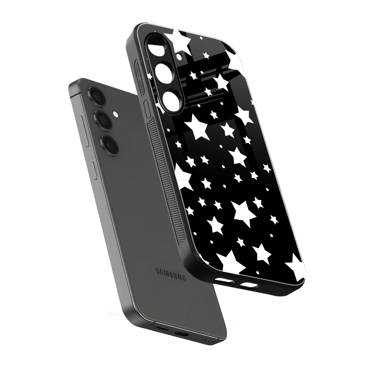 Nebula sleek samsung galaxy s24 cover with tempered glass back and TPU edges