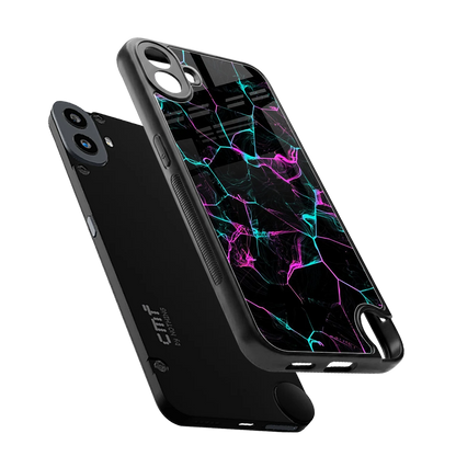 Nebula Veins sleek cmf nothing phone 1 cover with tempered glass back and TPU edges
