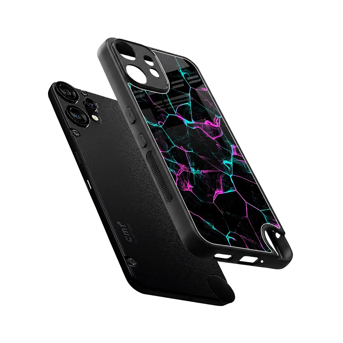 Nebula Veins sleek cmf nothing phone 2 pro cover with tempered glass back and TPU edges