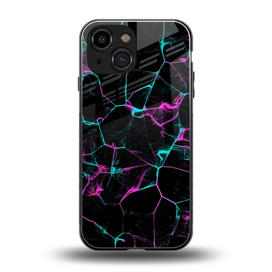 Nebula Veins back phone cover | glass case for iphone 12 mini