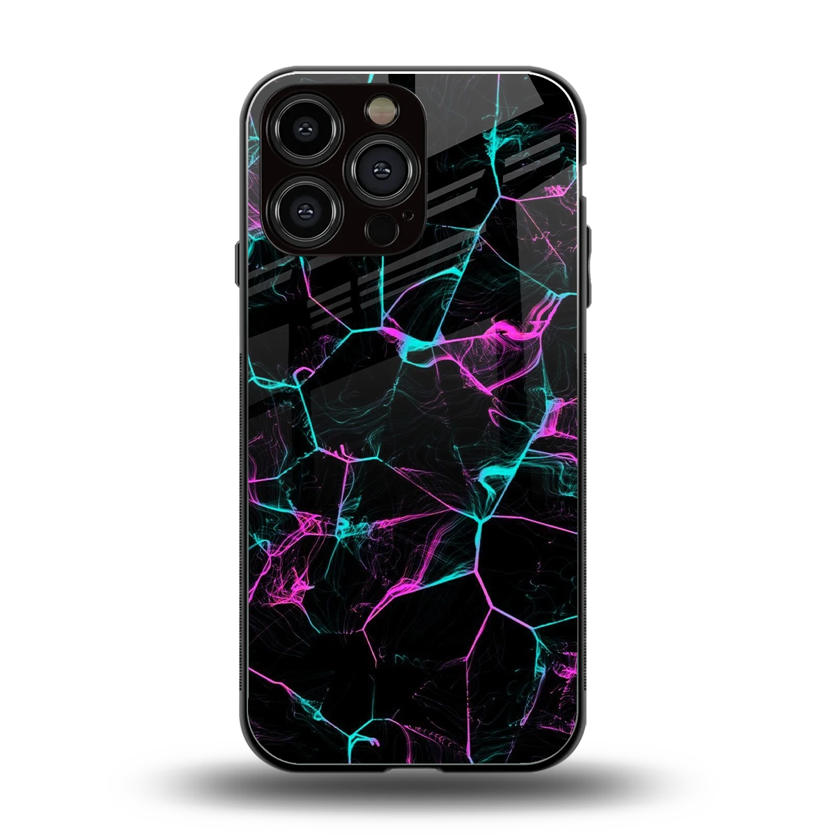 Nebula Veins back phone cover | glass case for iphone 14 pro max